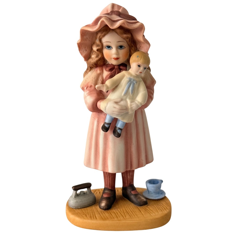 Jan Hagara Amanda Porcelain Figurine Girl with Doll Royal Orleans Limited Ed.